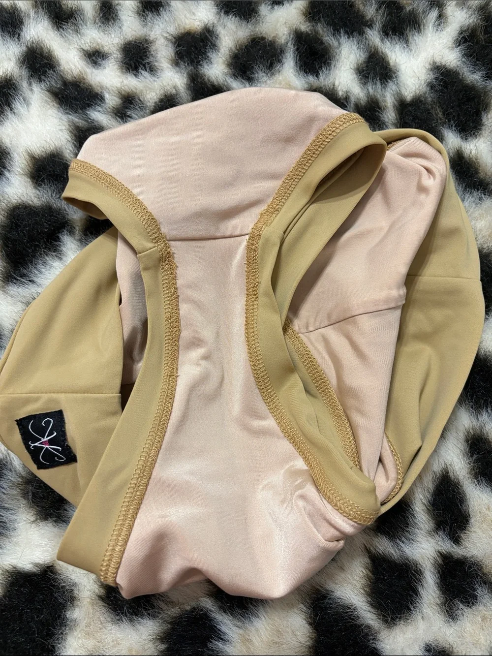 Teens/Kids Dance Wear Two-Piece Set in Beige Tan
